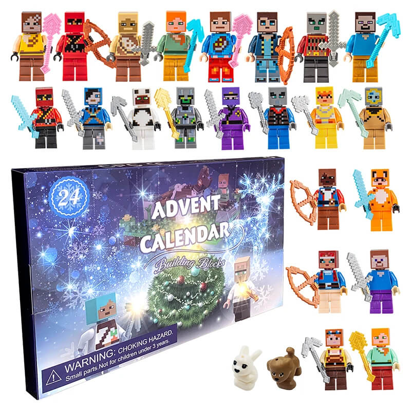 MiniCraft - Adventskalender med 24 Dagers Nedtelling og Actionfigurer