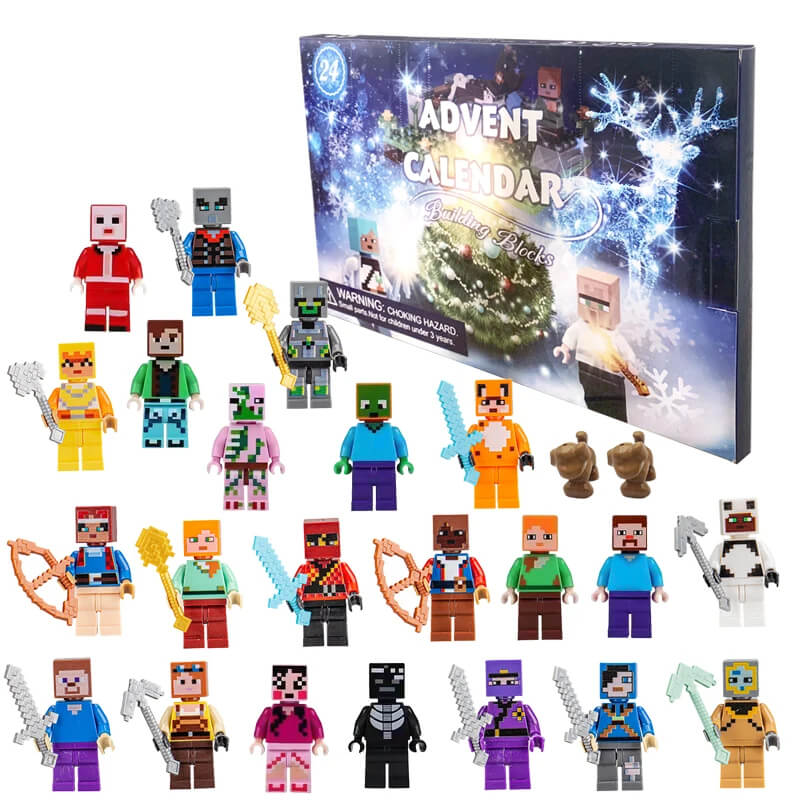 MiniCraft - Adventskalender med 24 Dagers Nedtelling og Actionfigurer