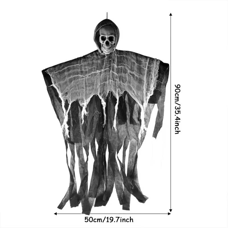 Halloween Dekor: Hengende Spøkelseshusdekorasjon – Spøkelse, Dødninghode og Skjelett