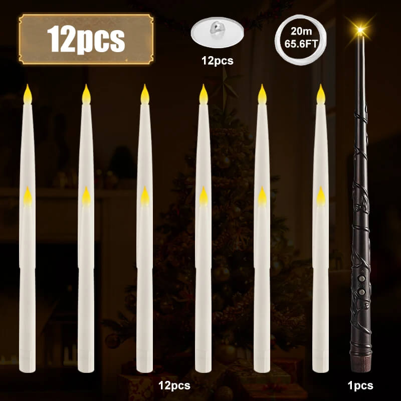 Svevende LED-lys med Magisk Fjernkontroll - Flammeløse Hengende Lys
