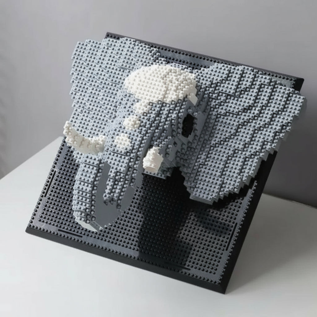 Elefant på byggeplate | Byggeklosser