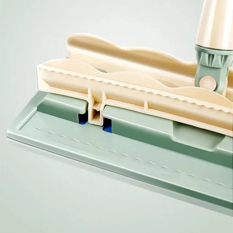 🔥Flat mopp med håndtak i rustfritt stål og gjenbrukbare, vaskbare moppehoder