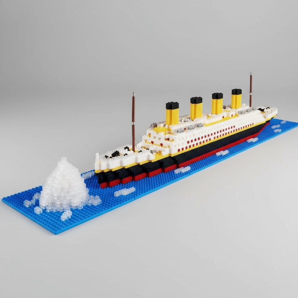 Titanic med isblokk | Byggeklosser