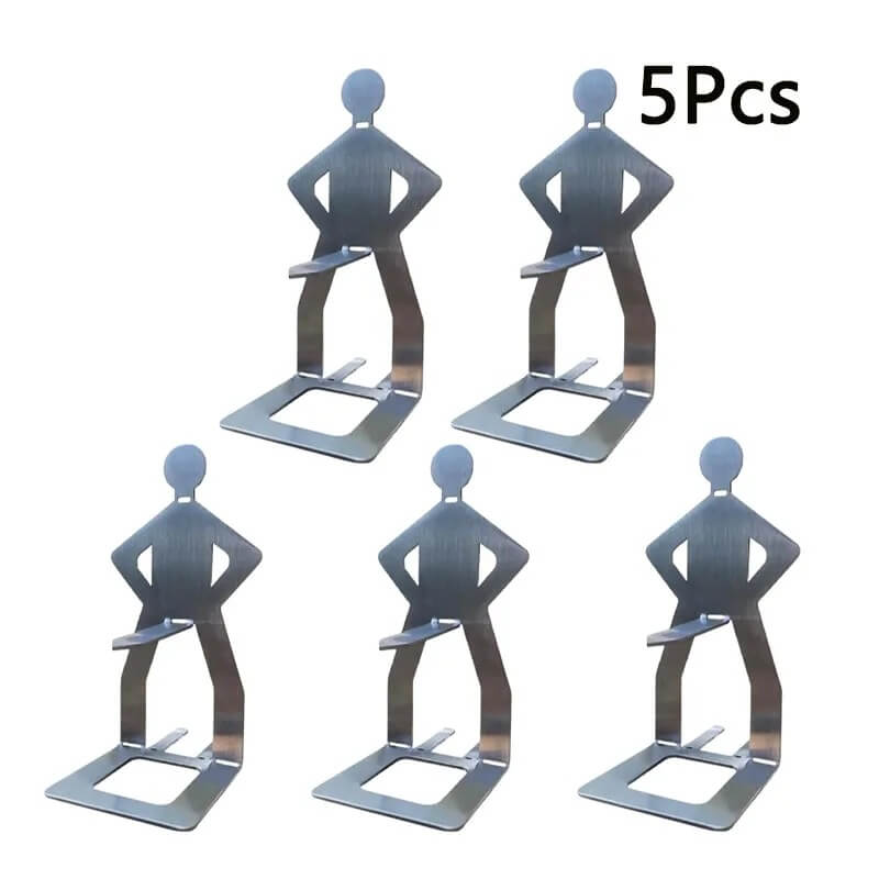 Sausbro - Bærbar pølseholder i rustfritt stål for camping, grill og piknik 5 stk