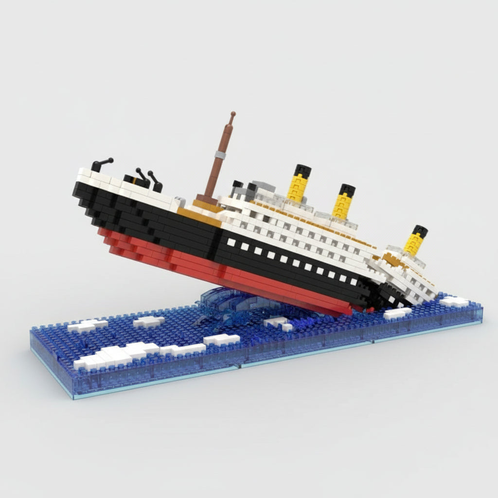 Titanic synker - byggeklosser