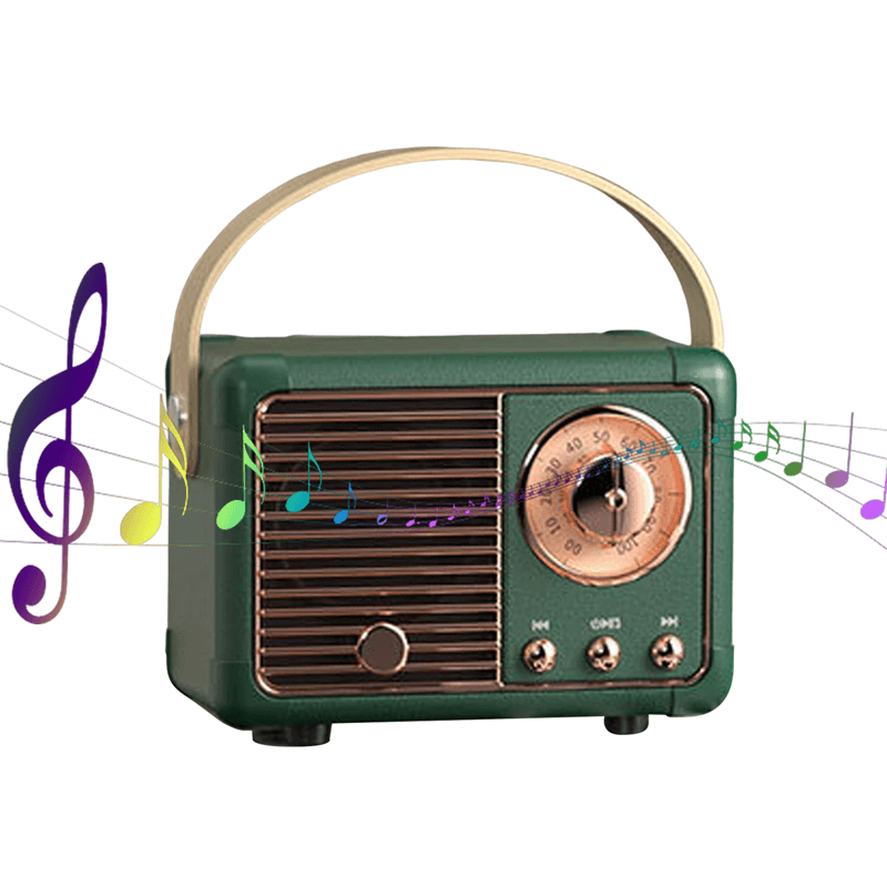 Mini Bluetooth-høyttaler i vintagestil