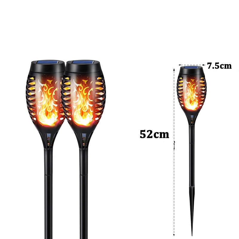 Solcelledrevet Fakkel LED-Lampe Lykt