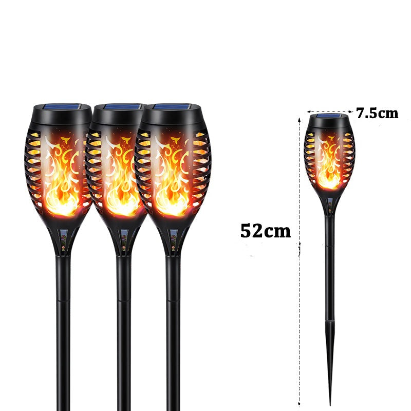 Solcelledrevet Fakkel LED-Lampe Lykt
