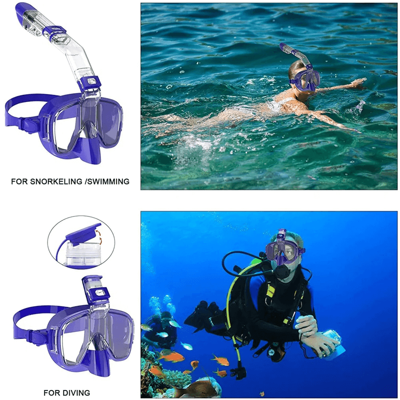 Sammenleggbar Snorkelmaske, Dykemaske Voksen