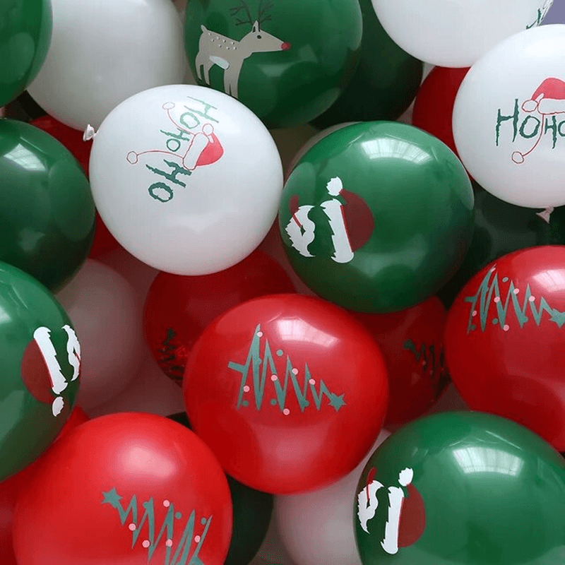 God Jul Ballonger i Flere Farger - Latexballonger Festballonger