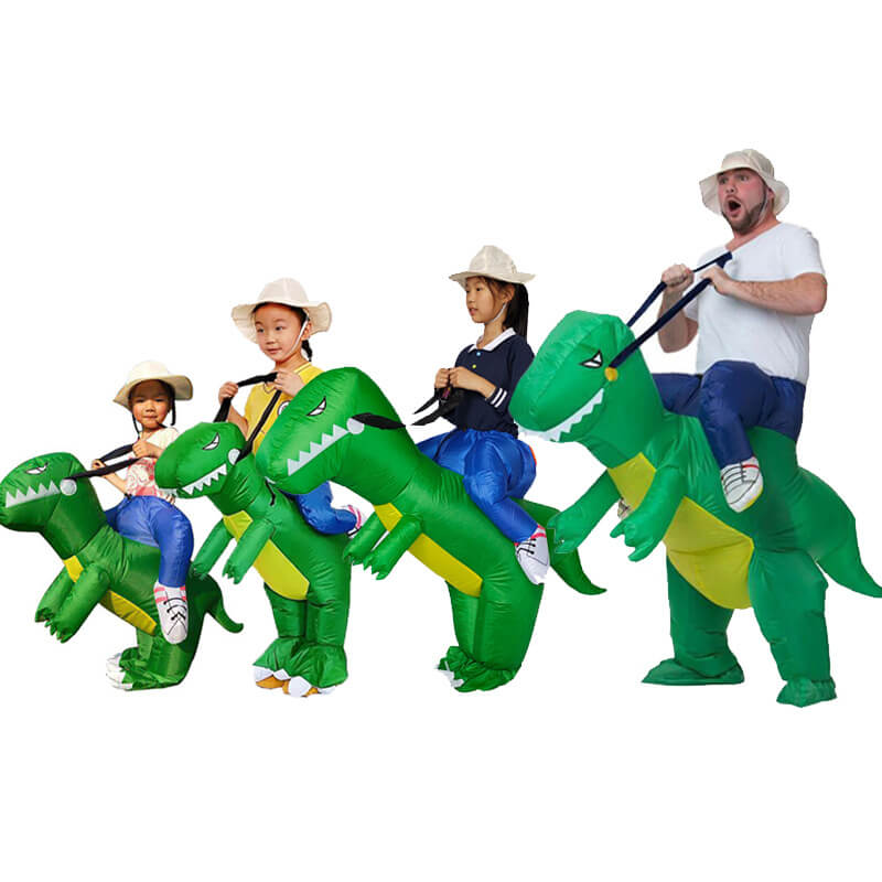 Oppblåsbar Dinosaur Kostyme for Barn og Voksne