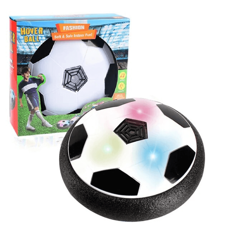 HoverKick - Flytende LED-svevende Fotballleke med Skumstøtfanger for Innendørs Fotballspill