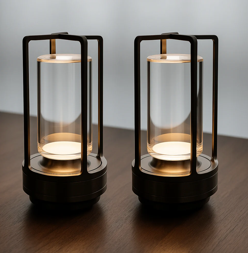 Lumière d'Orée – Trådløs designlampe i krystall og metall