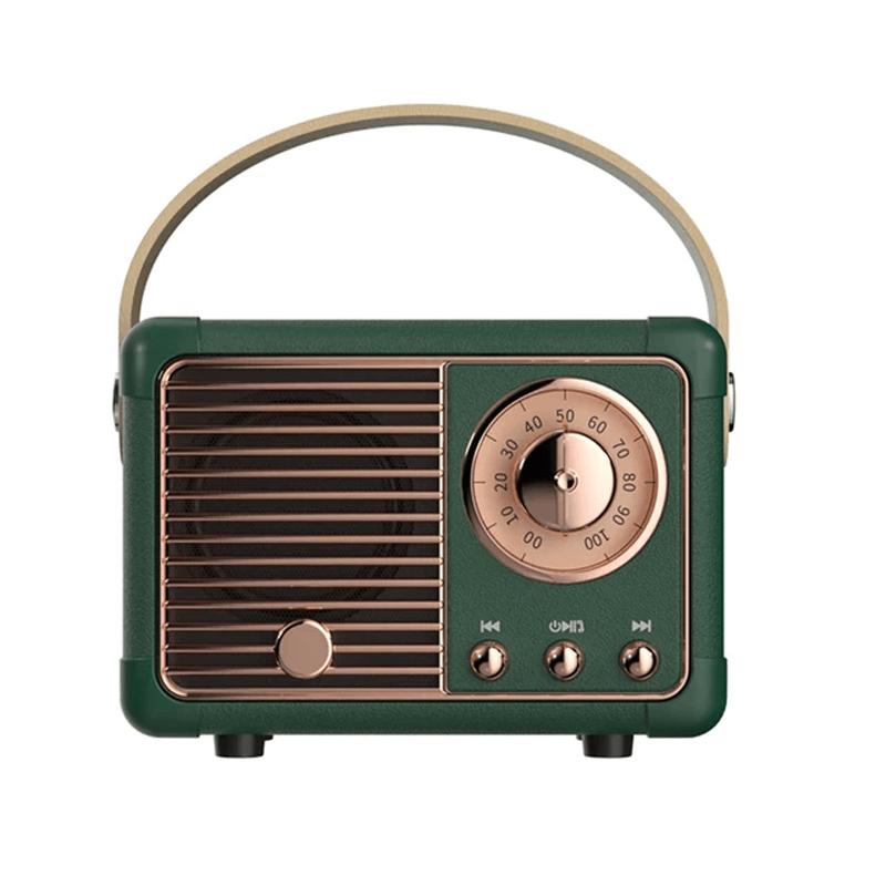 Mini Bluetooth-høyttaler i vintagestil