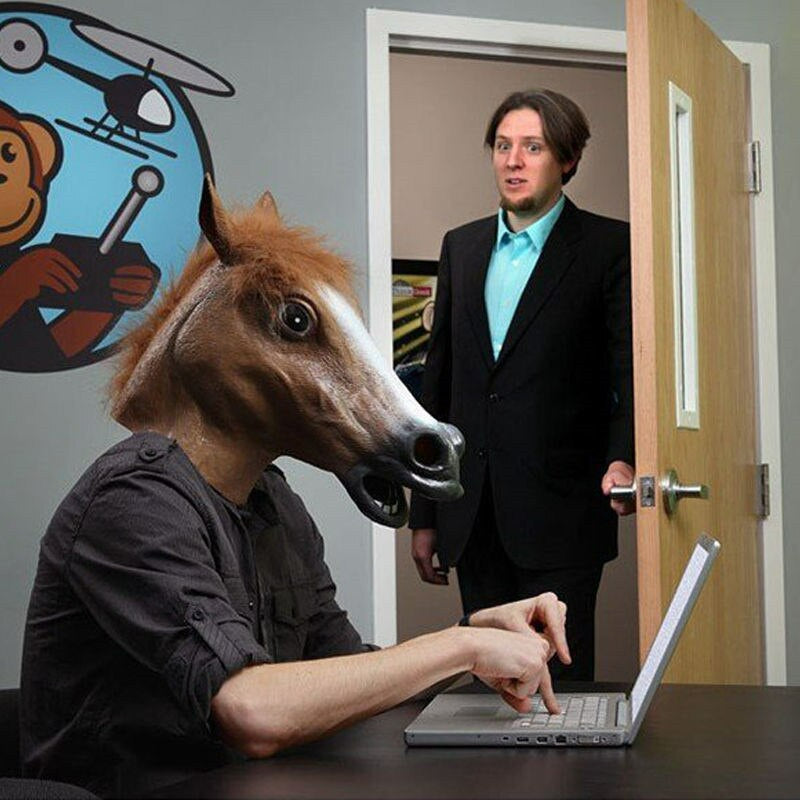Humoristisk Hestemaske