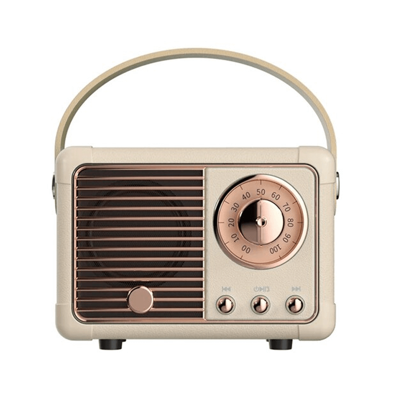 Mini Bluetooth-høyttaler i vintagestil