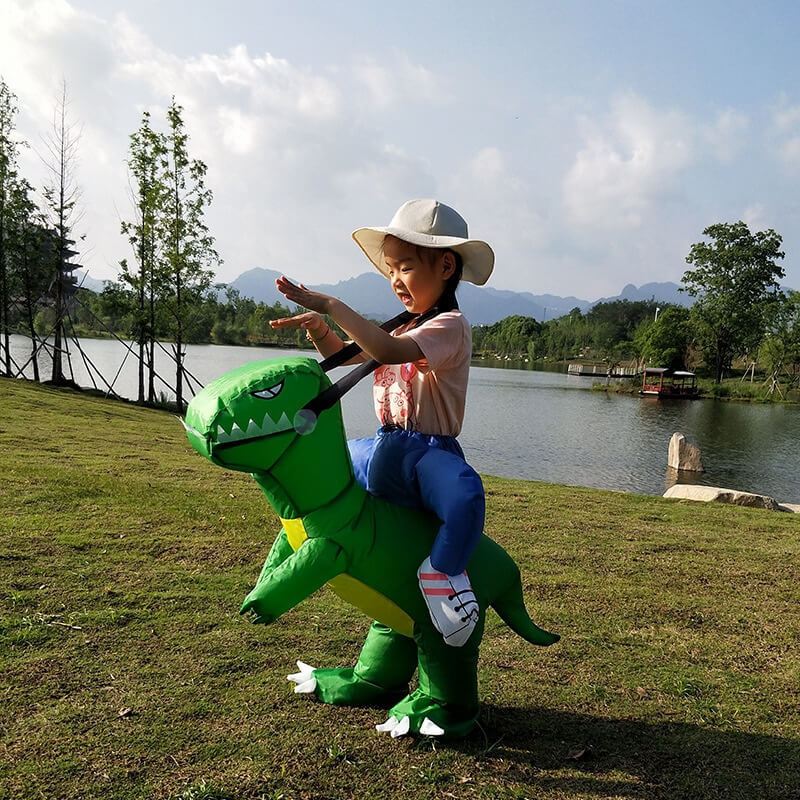 Oppblåsbar Dinosaur Kostyme for Barn og Voksne