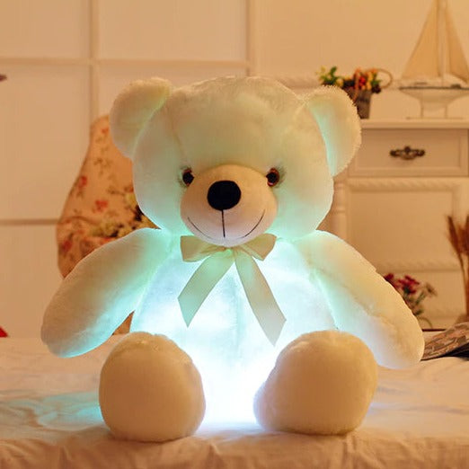LED Lysende Blinkende Bamse i Plysj Søte Kosete
