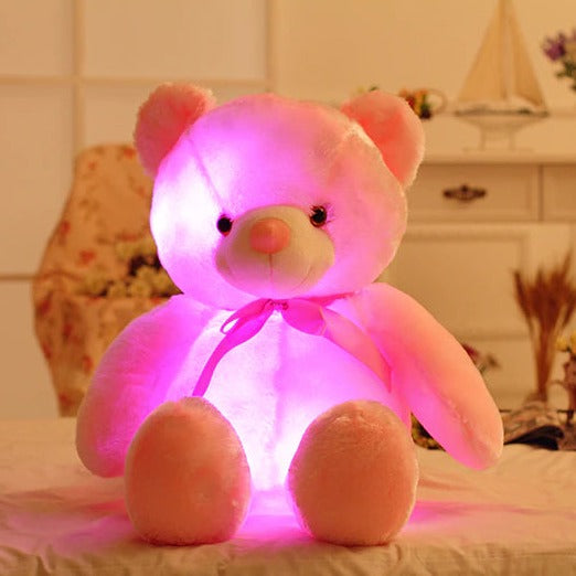 LED Lysende Blinkende Bamse i Plysj Søte Kosete