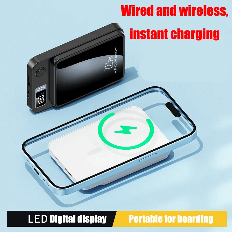 10000mAh Trådløs Magnetisk Powerbank