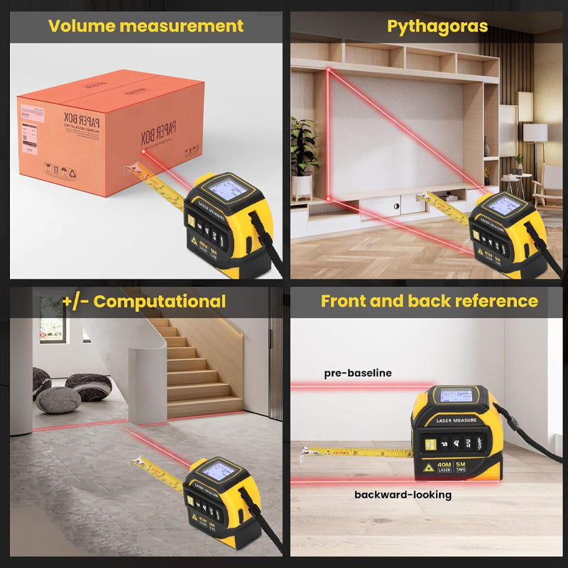 5 i 1 Digital Bluetooth Laser Målebånd