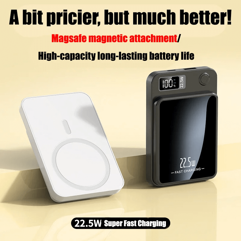 10000mAh Trådløs Magnetisk Powerbank