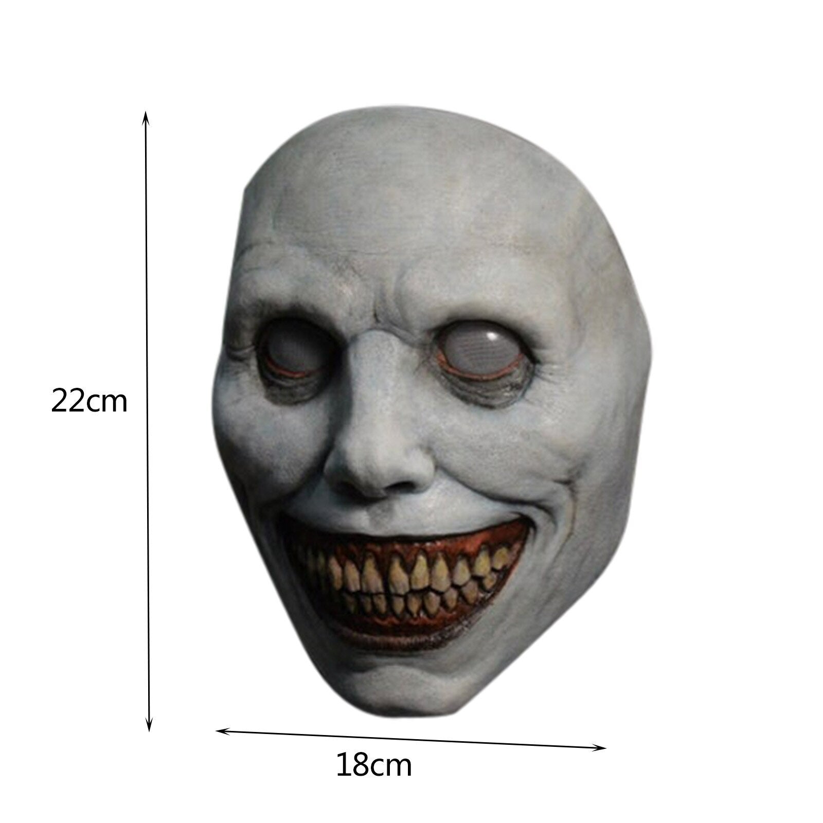 Hvit Skrekkmaske – Perfekt for Halloweenfest og Skumle Dekorasjoner