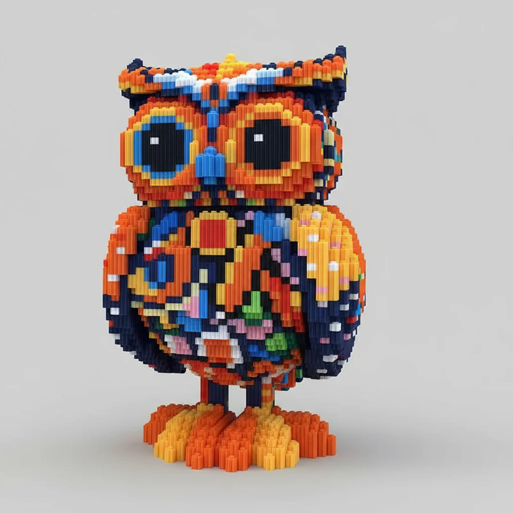 Farget ugle | Byggeklosser