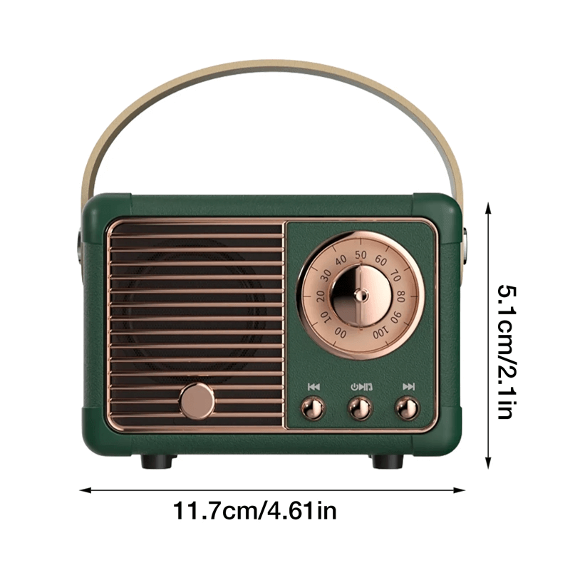 Mini Bluetooth-høyttaler i vintagestil