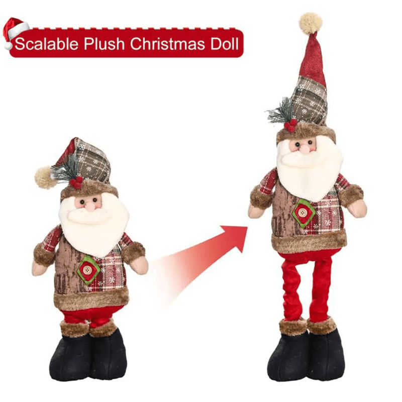 Juledukke Ornament i Stoff, Med Eller Uten Uttrekkbare Ben - Juledekorasjon, Julenisse, Elg, Snømann