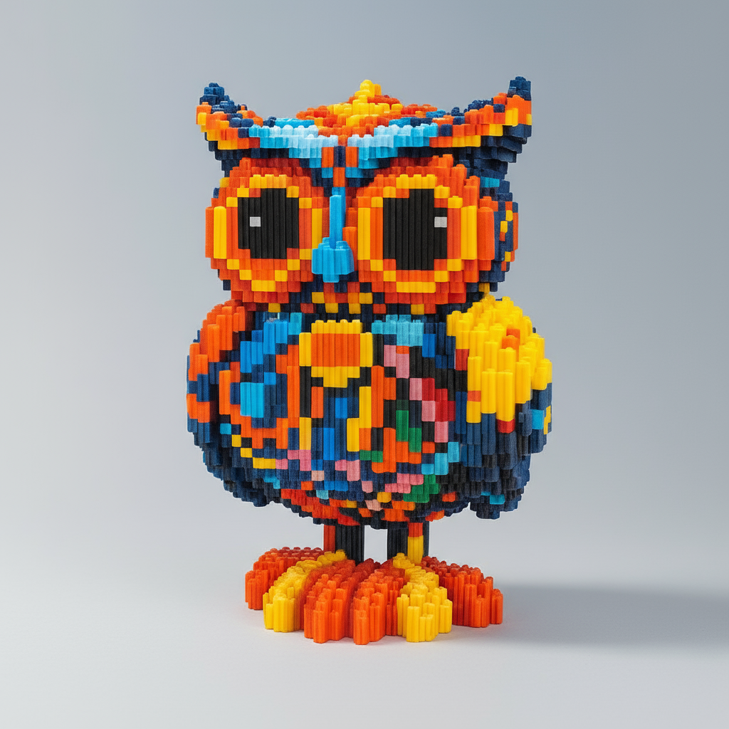 Farget ugle | Byggeklosser