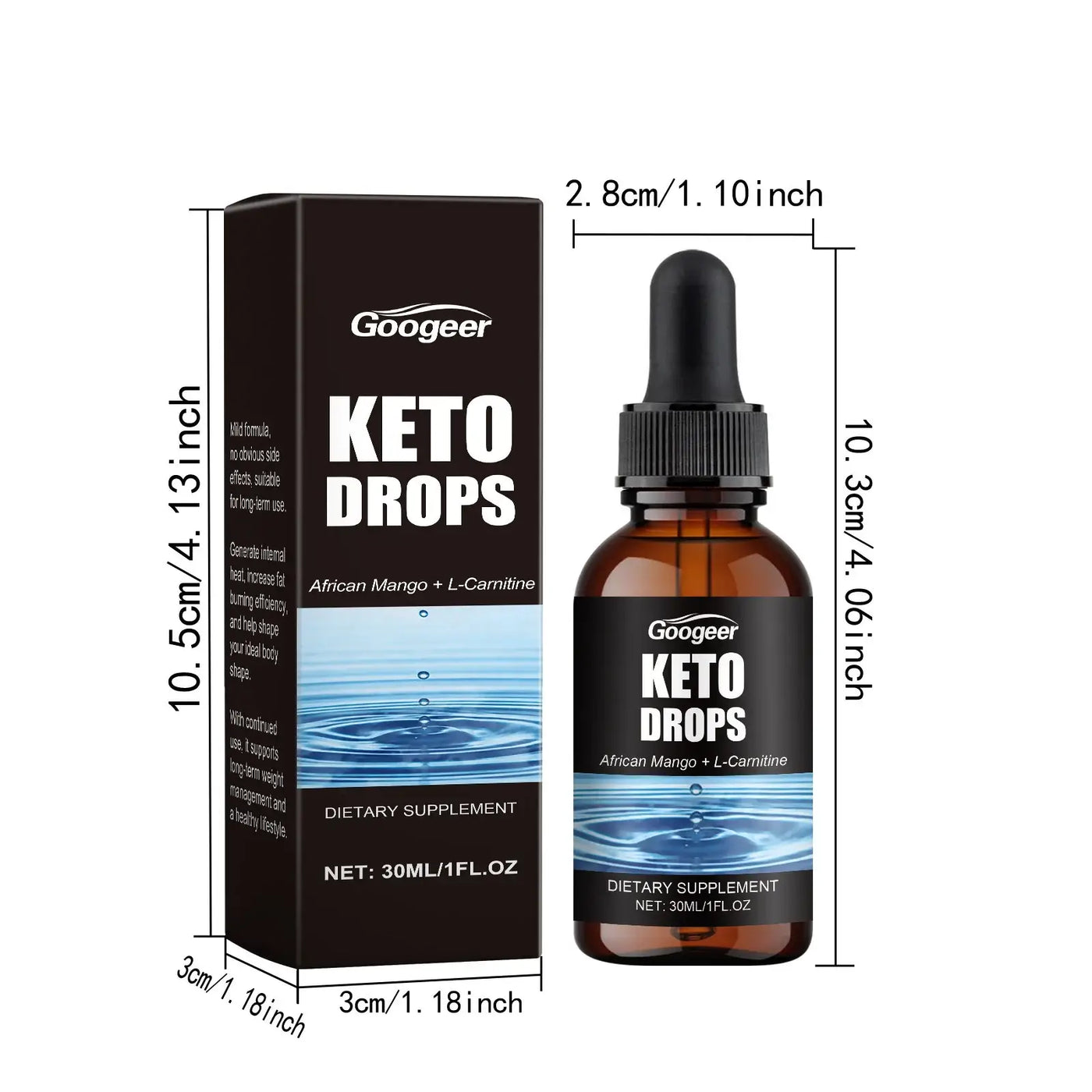 Keto Dråper - Øk stoffskiftet ditt og kontroller søtsuget | Naturlige fettforbrenningsdråper for vektkontroll