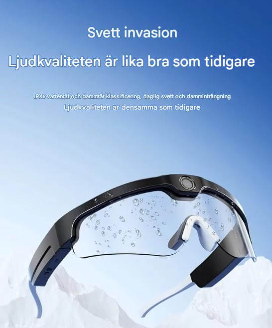 SmartSol – Solbriller med Innebygd Kamera og Trådløse Hodetelefoner | Kompakte og Funksjonelle for Aktive Eventyr