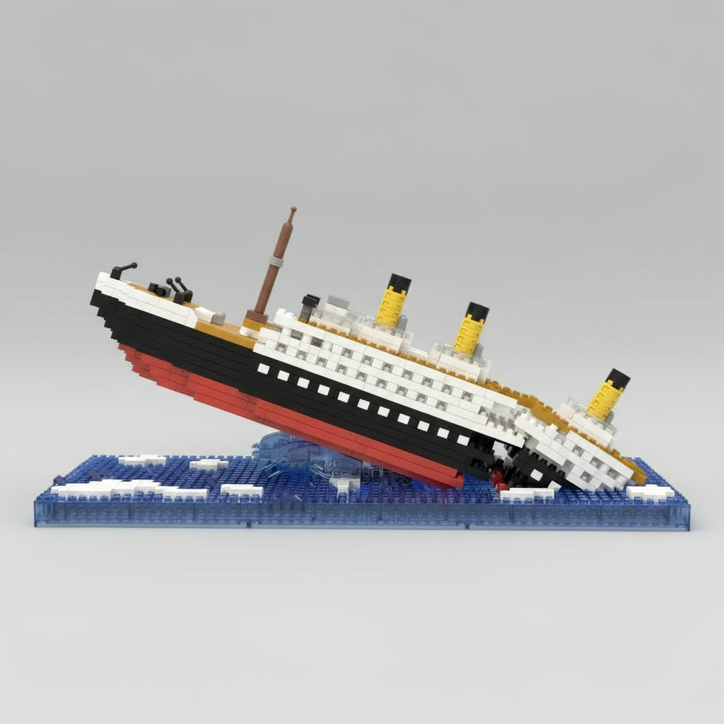 Titanic synker - byggeklosser