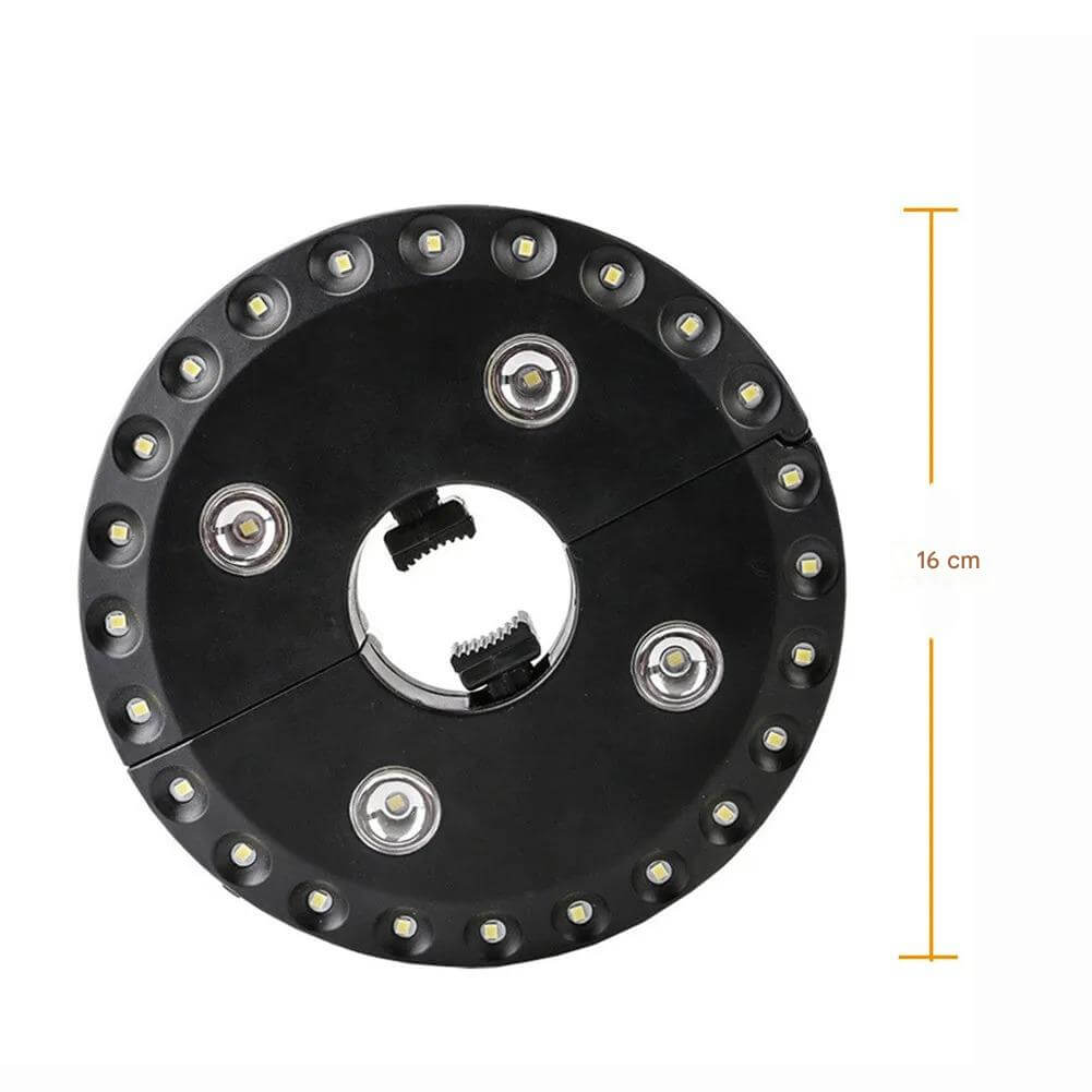 LumaGlow – Bærbar 24+4LED Parasollampe for Utendørsbruk
