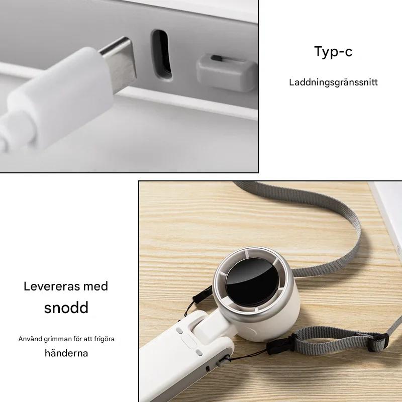 TurboBreeze - Håndholdt Mini-turbovifte for Reiser og Daglig Bruk