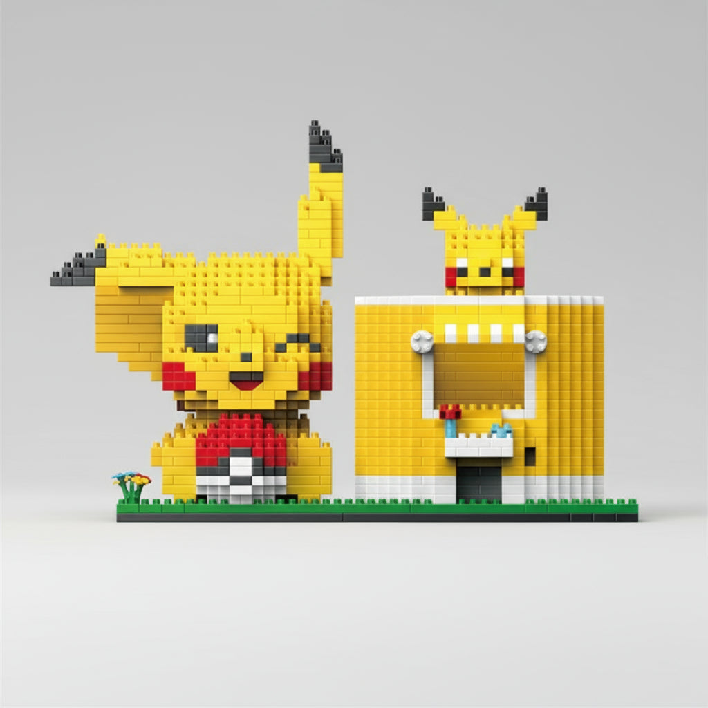 Gult pennal med lynnedslag | Byggeklosser