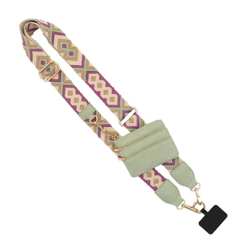 Justerbar Telefonrem med Veske med Glidelås - Crossbody Mobilbånd for Kvinner, Enkel og Praktisk