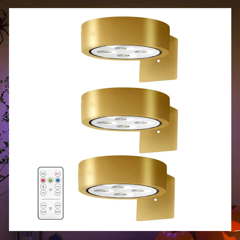 GlowFlex – Magnetisk Multifunksjonell Trådløs Vegglampe (3-pakning)