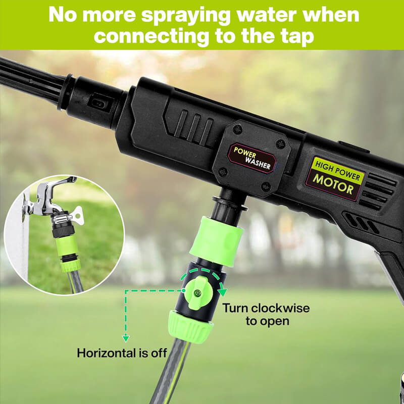 1200PSI Trådløs Høytrykksspyler Pro med 2 Batterier