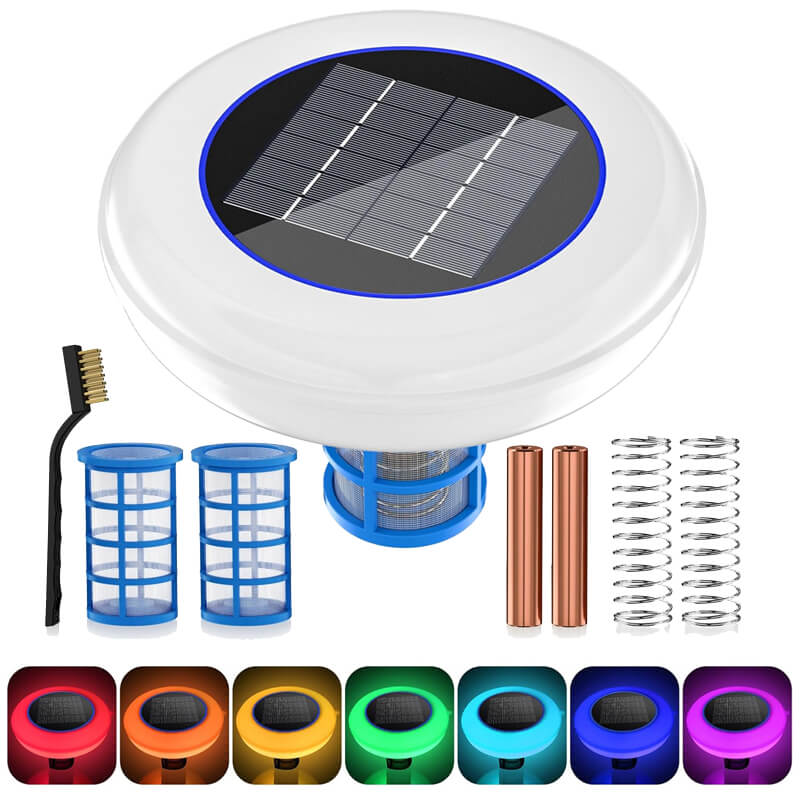 Soldrevet Bassengioniserer med LED-lys