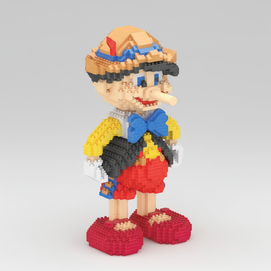 Gutt med lang nese | Bygge murstein