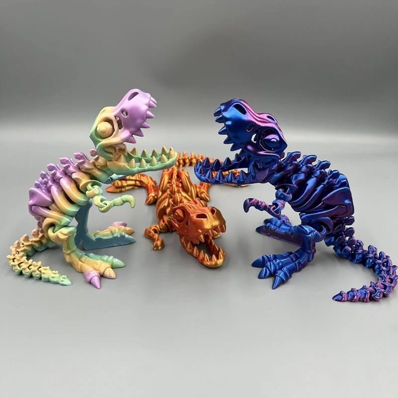 DinoFlex - Bevegelig 3D-printet Dinosaurmodell for Lek og Dekor