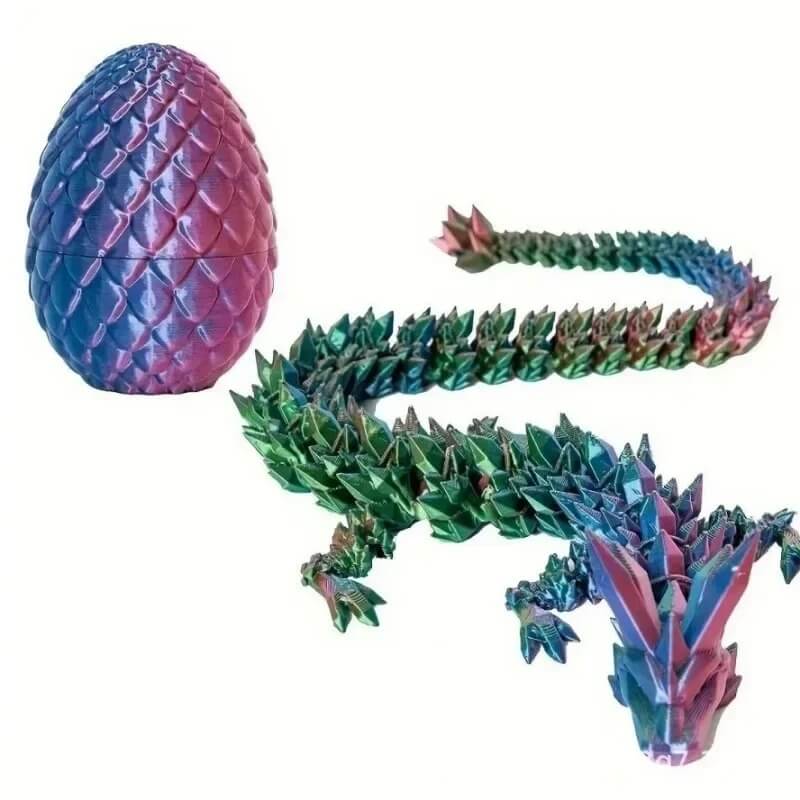MystiCore - 3D-printet drageegg med bevegelig minidrage – en magisk detalj for skrivebordet eller barnerommet