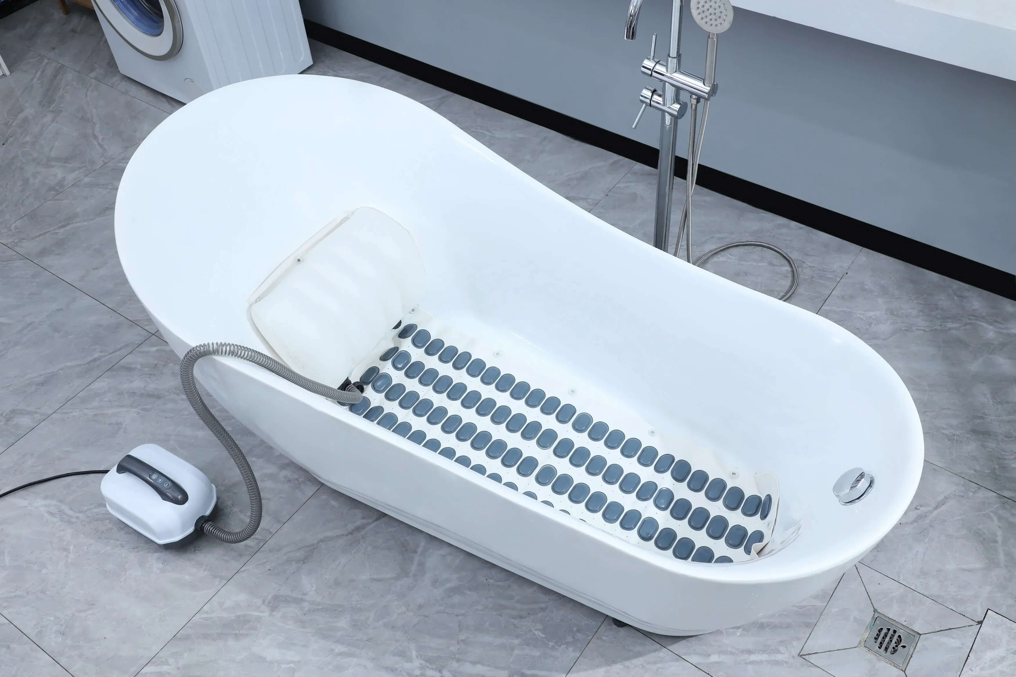 BubblaSpa - Elektrisk boblemassasjematte for avslappende hjemmespa til badekar