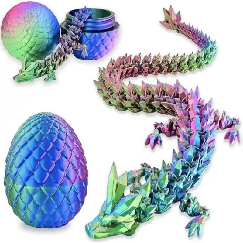 MystiCore - 3D-printet drageegg med bevegelig minidrage – en magisk detalj for skrivebordet eller barnerommet