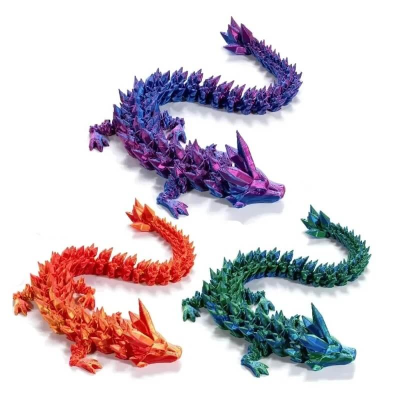 DrakeMorph - Bevegelig 3D-printet Dragemodell for Dekor og Fantasi