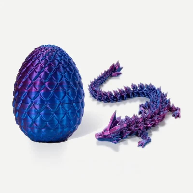 MystiCore - 3D-printet drageegg med bevegelig minidrage – en magisk detalj for skrivebordet eller barnerommet