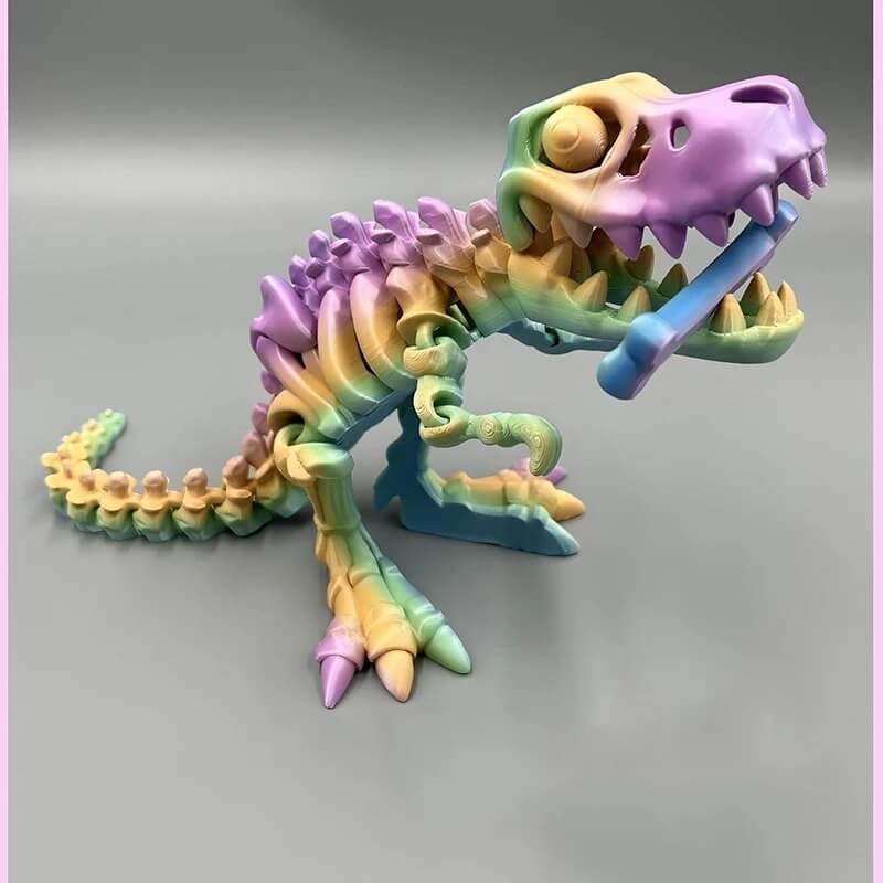 DinoFlex - Bevegelig 3D-printet Dinosaurmodell for Lek og Dekor