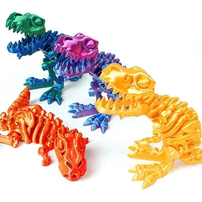 DinoFlex - Bevegelig 3D-printet Dinosaurmodell for Lek og Dekor